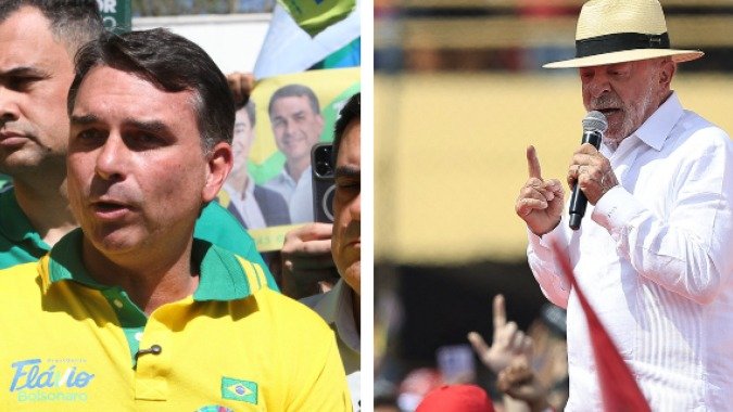 As pesquisas apontam Lula e Fl&aacute;vio Bolsonaro como os protagonistas da elei&ccedil;&atilde;o, com divis&atilde;o regional de votos -  (crédito: Reprodu&ccedil;&atilde;o)