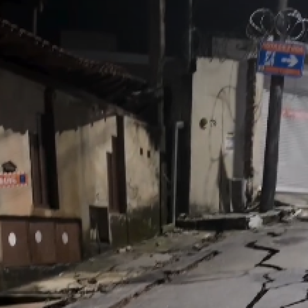 Muro desaba e sete imóveis são interditados em Nova Lima, na Grande BH