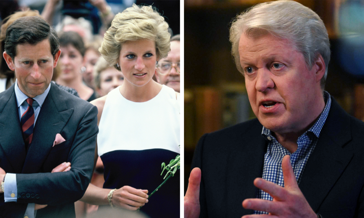 O então príncipe Charles e o conde Spencer se encontraram na África do Sul em novembro de 1997, três meses após a morte de Diana - (crédito: PA Media)