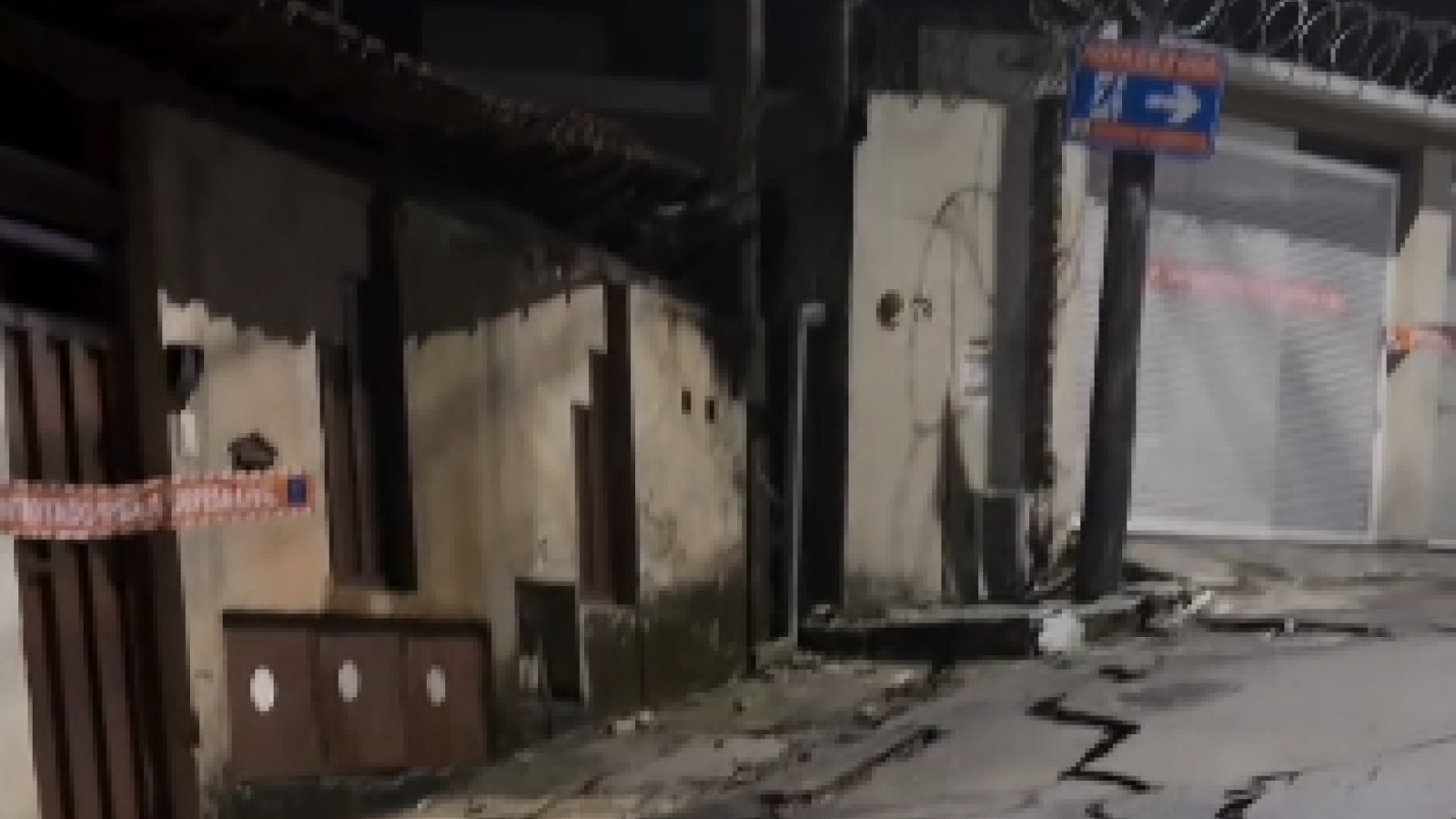 Muro desaba e 7 imóveis são interditados em Nova Lima