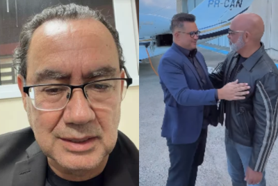 Cury publicou vídeo sobre o desaparecimento. Rick postou encontro com o empresário Bruno Avelar antes de aterrissarem  -  (crédito: Reprodução/Redes sociais)