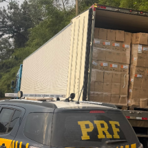 Linguiça de R$ 200 mil que atravessaria o país é barrada no meio do caminho - PRF/Reprodução