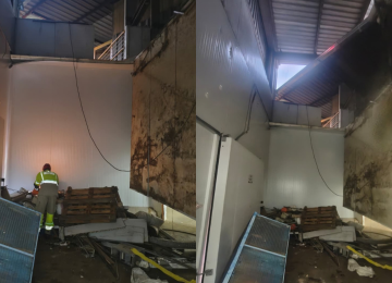 Funcionários são atingidos por desabamento dentro de fábrica em Brumadinho -  (crédito: Corpo de Bombeiros/Reprodução)