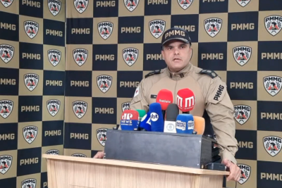 Polícia Militar concedeu coletiva à imprensa nesta sexta-feira (9/10) -  (crédito: PMMG)