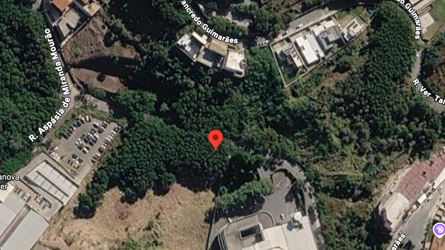 Vista a&eacute;rea do Parque Estoril, na Rua Vereador Tancredo Guimar&atilde;es, em BH, agora Parque Municipal Clube da Esquina -  (crédito: Google Maps)
