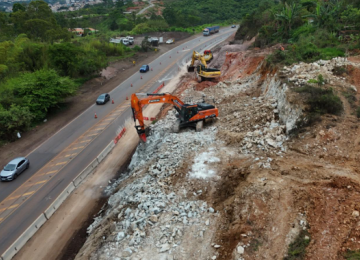 BR-040 terá interdição de faixa nesta segunda-feira (19) e vai durar por três meses -  (crédito: EPR Via Mineira/Reprodução)
