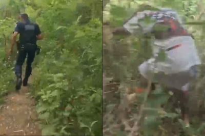 Homem foi preso pela Guarda Municipal por manter esposa e filha em cárcere privado; Agentes da corporação localizaram o suspeito após localiza-lo por aplicativo de rastreamento no celular da vitima -  (crédito: Divulgação/PBH)