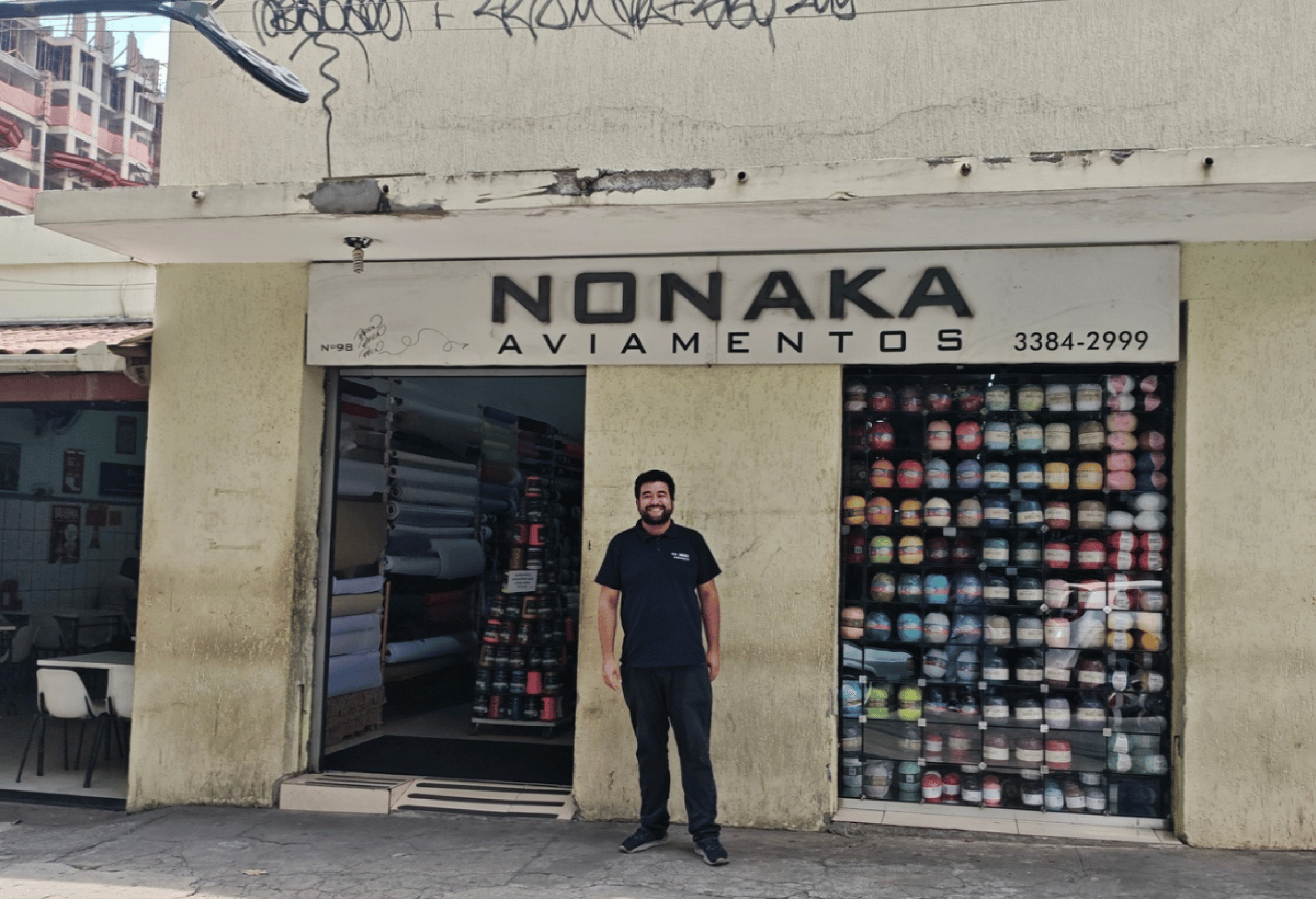 João Vitor Nonaka, administrador da loja e neto da fundadora João Vitor Nonaka, administrador da loja e neto da fundadora