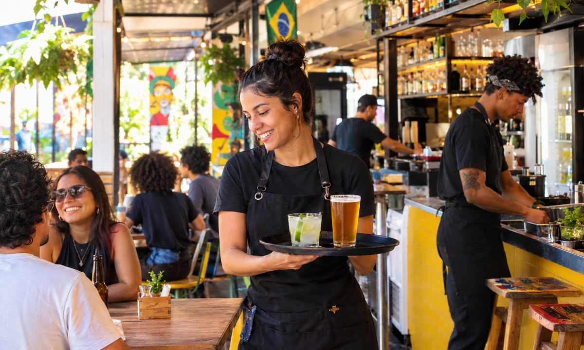 Bares e restaurantes são o 2º setor que mais contrata jovens - (crédito: DINO)
