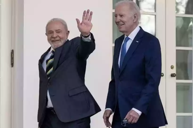 Lula e Joe Biden se encontraram em fevereiro de 2023, nos Estados Unidos -  (crédito: AFP)