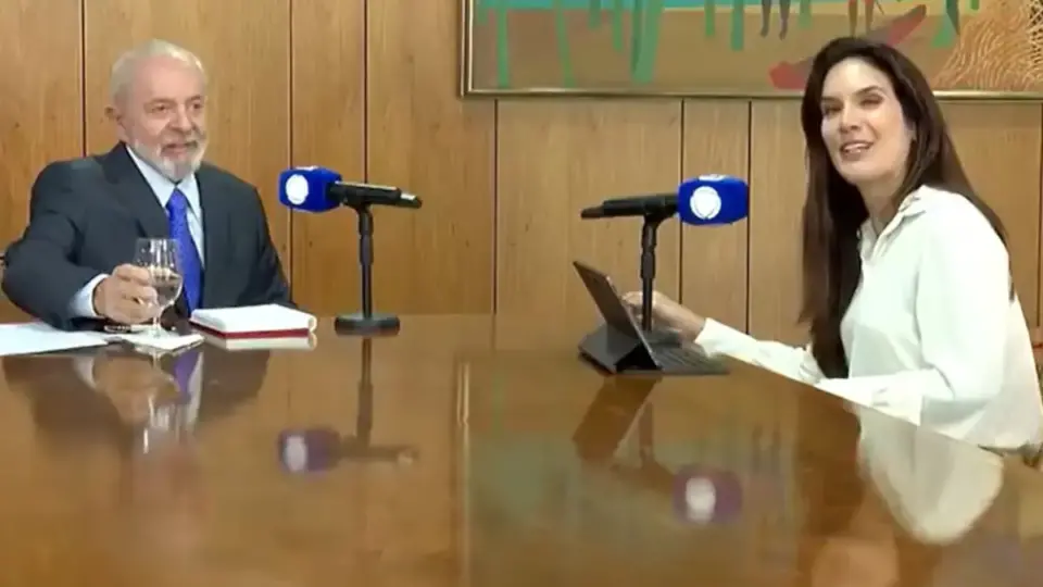 A entrevista foi realizada na manh&atilde; de ter&ccedil;a-feira (16) e, antes que fosse veiculada &agrave; noite, as falas j&aacute; haviam sido vazadas -  (crédito: Record TV)