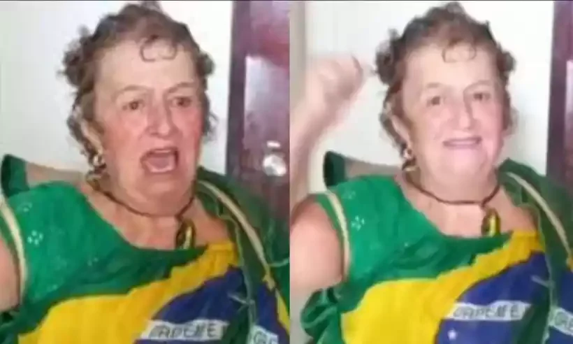 Em um dos registros Fátima de Tubarão foi filmada dizendo que: 'Vou pegar o Xandão agora', se referindo ao ministro Alexandre de Moraes
 -  (crédito: Reprodução/Redes Sociais)