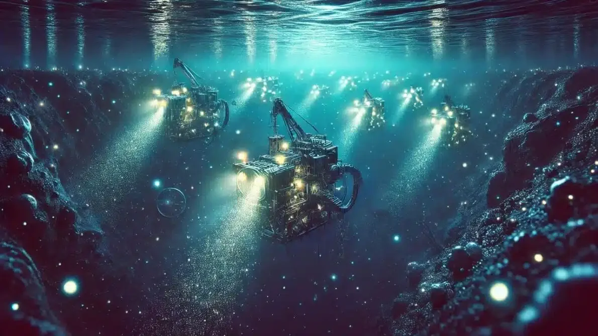 Mineração em oceano profundo; imagem meramente ilustrativa -  (crédito: MJ/Divulgação)