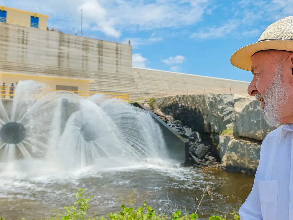 Jucurutu (RN), 19032025 - Presidente da República, Luiz Inácio Lula da Silva, durante visita à Barragem de Oiticica -  (crédito: Ricardo Stuckert/PR)