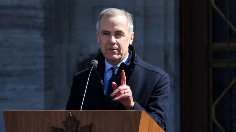 O primeiro-ministro do Canadá, Mark Carney, antecipou as eleições em meio a embate com Donald Trump -  (crédito: Reuters)