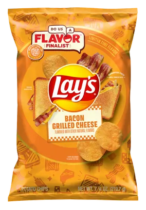 Batata Lay’s de queijo grelhado com bacon
