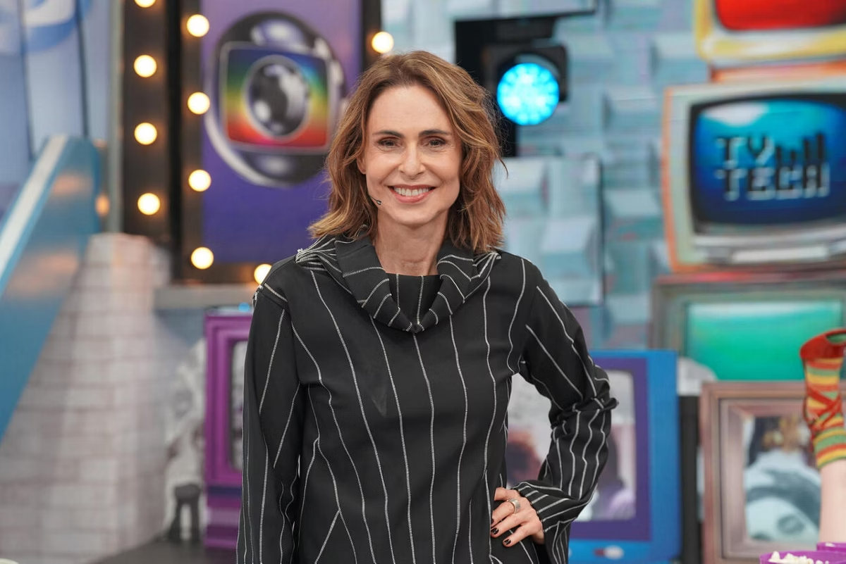 "Adoro ser surpreendida pela vida", disse a atriz em comemoração. -  (crédito: TV Globo/Reprodução)