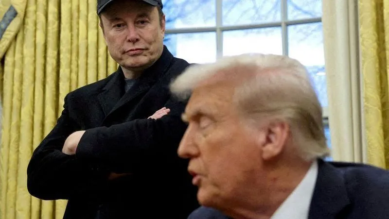 'Elon e eu tínhamos um ótimo relacionamento. Não sei se ainda temos', disse Trump -  (crédito: Reprodução/Reuters)