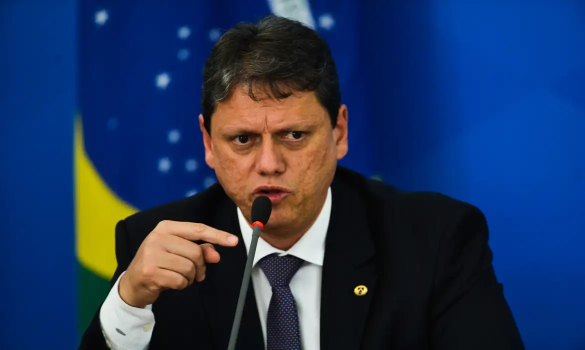 Tarcísio de Feritas (Republicanos-SP), governador de São Paulo. -  (crédito: Marcello Casal Jr/Agência Brasil)