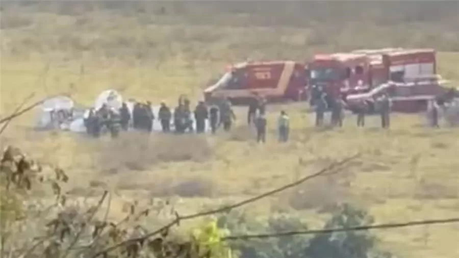 Avião de pequeno porte cai em Sã José do Rio Preto, em São Paulo, e mata dus pessoas -  (crédito: Redes Sociais/ divulgação )