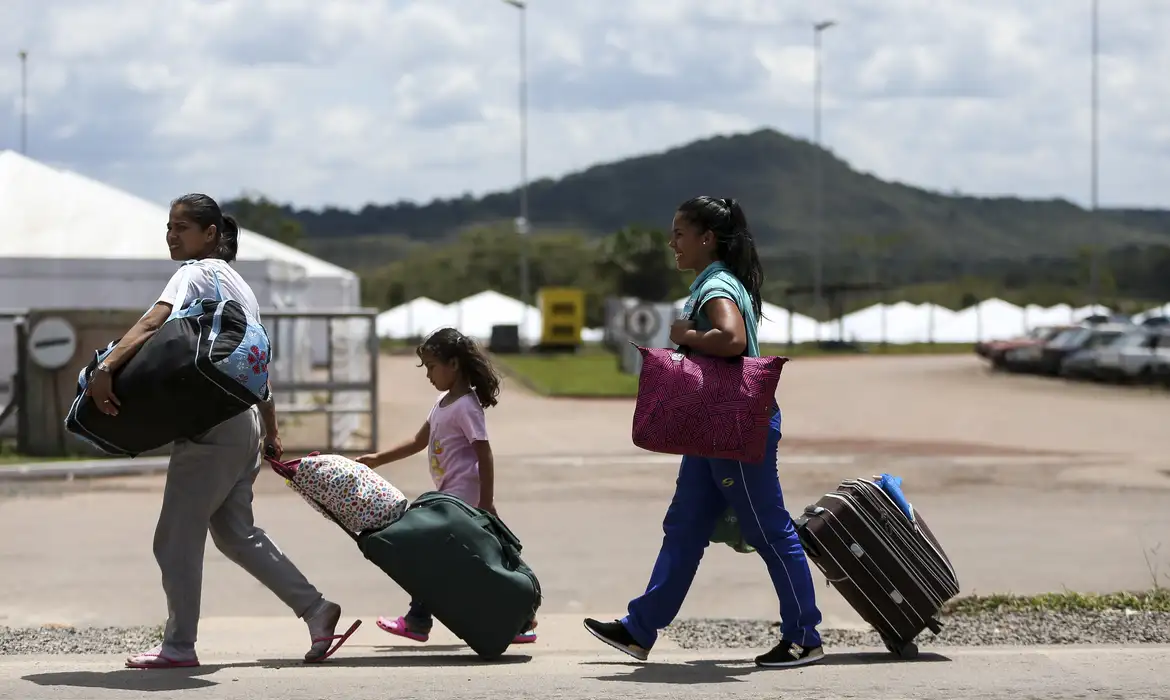 Crsce número de imigrantes na fronteira com a Venezuela.  -  (crédito: Marcelo Camargo/Agência Brasil)
