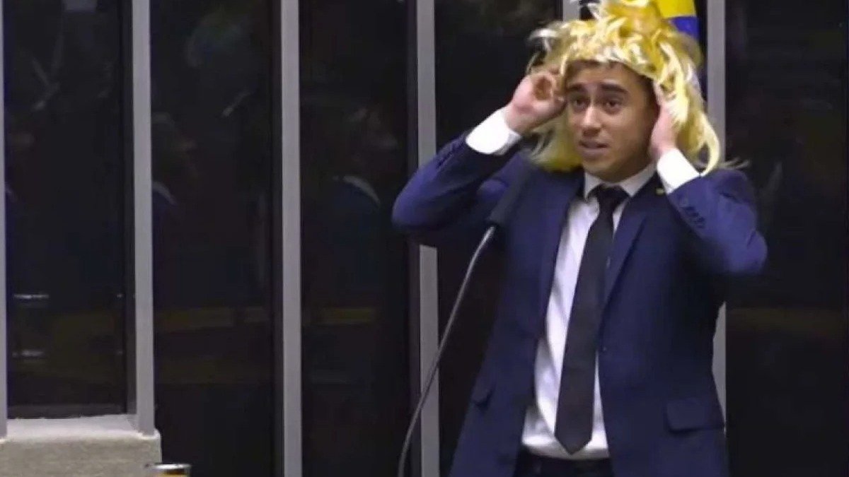 Nikolas Ferreira foi condenado por transfobia, gerando debate sobre liberdade de express&atilde;o. -  (crédito: Reprodu&ccedil;&atilde;o/ TV C&acirc;mara)