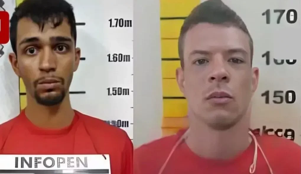 Eduardo e Gilberto escaparam depois de saltar muro do presídio -  (crédito: Sejusp)