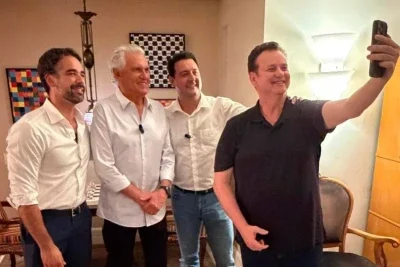 Da esquerda para a direita: Eduardo Leite, Ronaldo Caiado, Ratinho Jr. e Gilberto Kassab -  (crédito: Reprodução/Redes sociais)