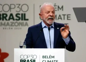 Lula discursa na Cúpula da COP30 em Belém - (crédito: Bruno Peres/Agência Brasil) Lula discursa na Cúpula da COP30 em Belém - (crédito: Bruno Peres/Agência Brasil)