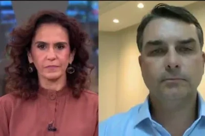Fl&aacute;vio Bolsonaro em entrevista  -  (crédito: Reprodu&ccedil;&atilde;o/Globo News)