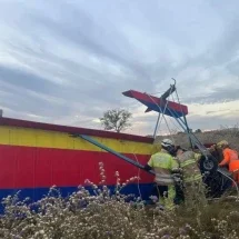 Piloto morre ao cair de ultraleve em área rural de Uberlândia - Reprodução/CBMMG