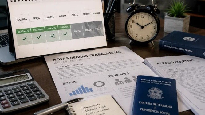 O debate sobre a redu&ccedil;&atilde;o da jornada de trabalho no Brasil ganha for&ccedil;a com propostas de novas regras trabalhistas e mudan&ccedil;as na CLT. -  (crédito: Reprodu&ccedil;&atilde;o)
