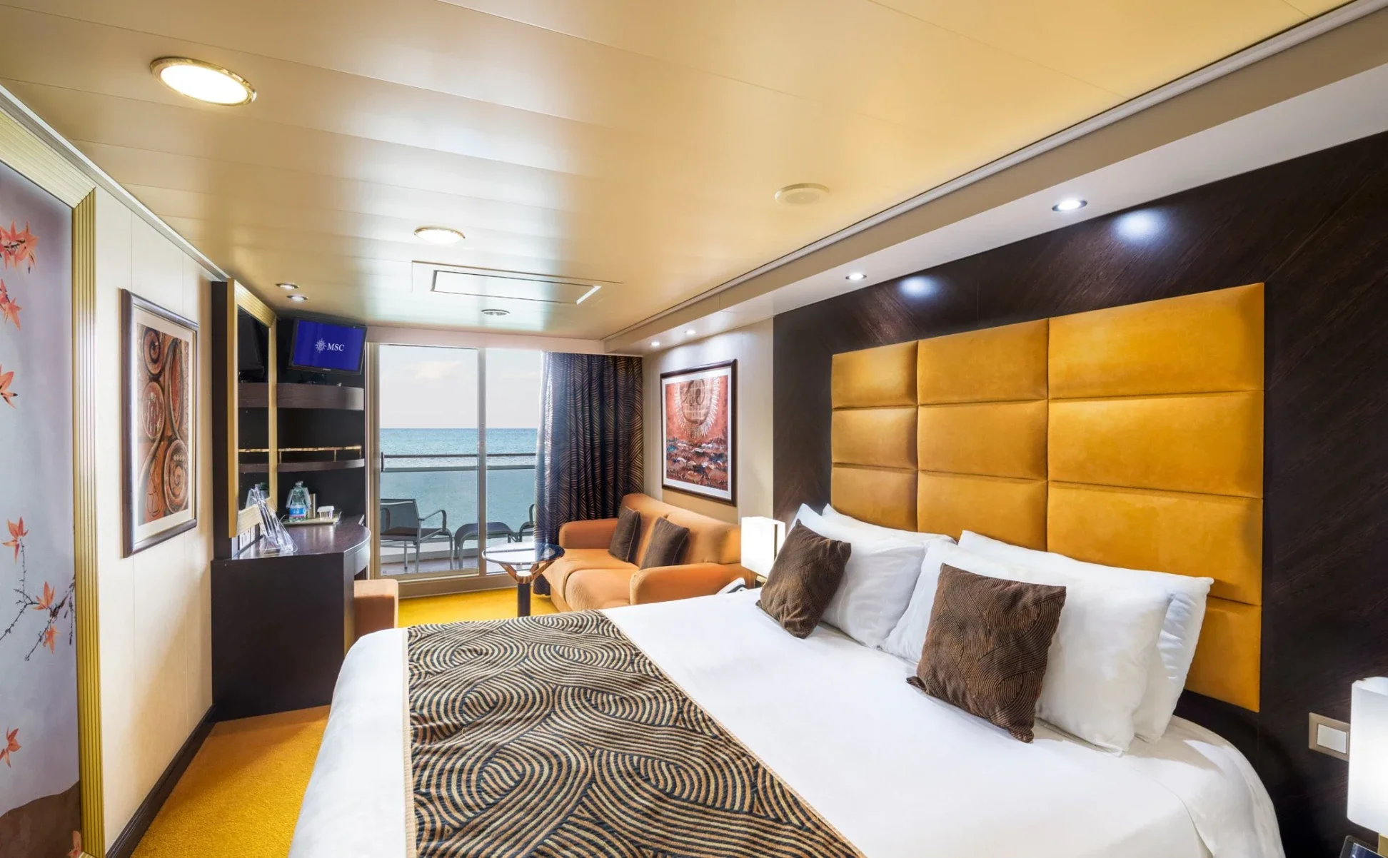 Navio oferece várias opções de cabines com ou sem varanda-MSC/Divulgação