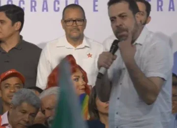Titular da Secretaria-Geral da Presid&ecirc;ncia da Rep&uacute;blica discursou nesta quarta (15/7), em meio &agrave; indica&ccedil;&atilde;o de que os Estados Unidos v&atilde;o aplicar tarifas de at&eacute; 37,5% a produtos brasileiros -  (crédito: Reprodu&ccedil;&atilde;o/Youtube PT)