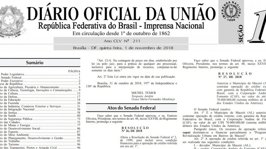 O Di&aacute;rio Oficial da Uni&atilde;o &eacute; o principal ve&iacute;culo de comunica&ccedil;&atilde;o do governo federal, publicando leis e atos administrativos -  (crédito: Reprodu&ccedil;&atilde;o)