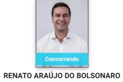O candidato Renato Araújo do Bolsonaro, que teve o uso do sobrenome vetado pelo TRE-RJ -  (crédito: Reprodução/TSE)