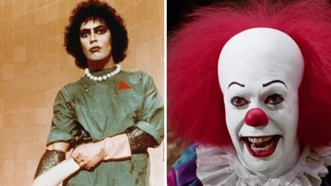 Os ic&ocirc;nicos Dr. Frank-N-Furter e Pennywise, pap&eacute;is inesquec&iacute;veis de Tim Curry, s&atilde;o revisitados na homenagem ao ator -  (crédito: Divulga&ccedil;&atilde;o)
