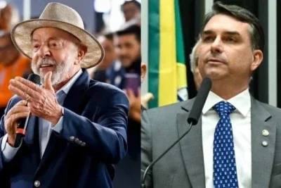 Pesquisa Datafolha mostra Lula e Flávio Bolsonaro liderando as intenções de voto  -  (crédito: Ricardo Stuckert/PR/Andressa Anholete/Agência Senado)