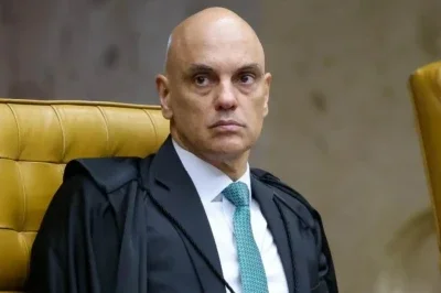 Alexandre de Moraes, ministro do STF, em meio &agrave; tens&atilde;o na Corte sobre o julgamento que pode definir seu futuro -  (crédito: Gustavo Moreno/ STF)
