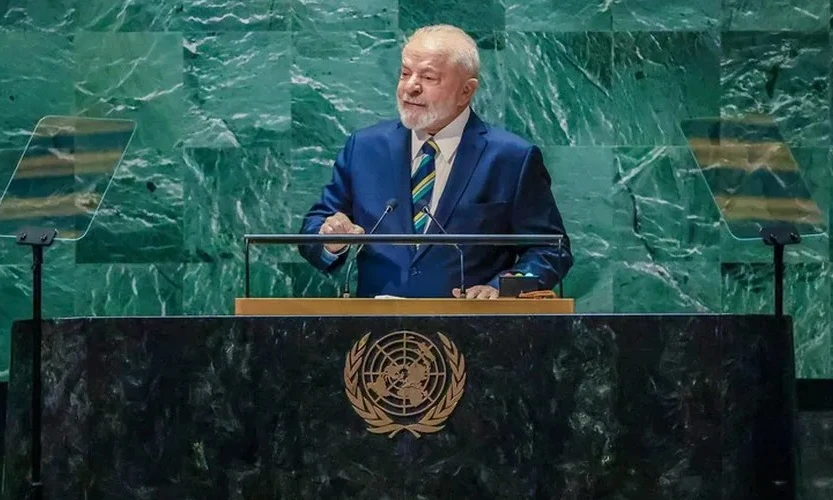 Lula discursa na Assembleia Geral da ONU, destacando a defesa da democracia e soberania brasileira no cenário global - (crédito: Ricardo Stuckert / PR)