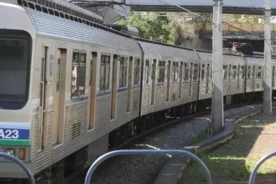 Linha do Metr&ocirc; de Belo Horizonte em opera&ccedil;&atilde;o, enquanto obras de expans&atilde;o avan&ccedil;am para novas esta&ccedil;&otilde;es -  (crédito:  Jair Amaral/EM/D.A Press)
