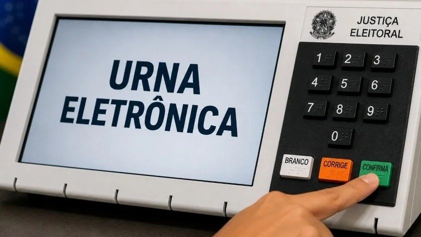A urna eletr&ocirc;nica permite que eleitores aptos exer&ccedil;am o voto em tr&acirc;nsito nas Elei&ccedil;&otilde;es 2026, com regras espec&iacute;ficas por cargo e local -  (crédito: Ag&ecirc;ncia Brasil)