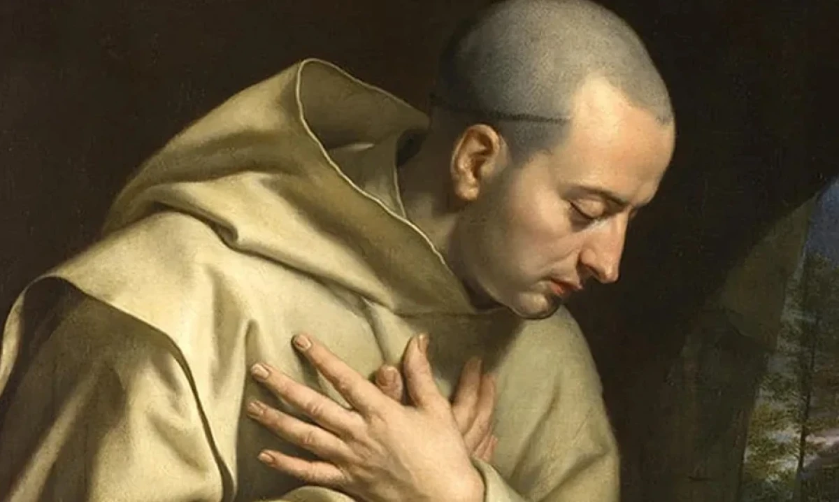 A imagem de São Bruno, fundador da Ordem dos Cartuxos, simboliza a profunda vida de oração e eremitismo que ele escolheu - (crédito: Reprodução / Arautos do Evangelho)