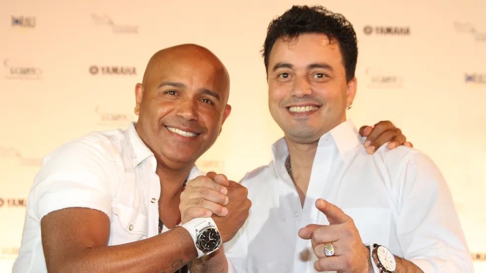 Rick e Renner juntos, representando a parceria musical que Renner pretende eternizar nos palcos com o projeto 'O Legado' ap&oacute;s a morte de Rick -  (crédito: Reprodu&ccedil;&atilde;o)