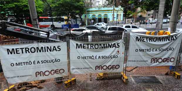 Metrominas começa nova sondagem na área da Feira de Artesanato, em Belo Horizonte - Euler Junior/EM/D.A Press