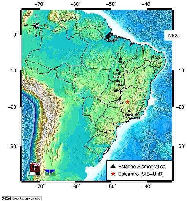 Tremores de terra são registrados entre Biquinhas e Morada Nova de Minas - Obsis