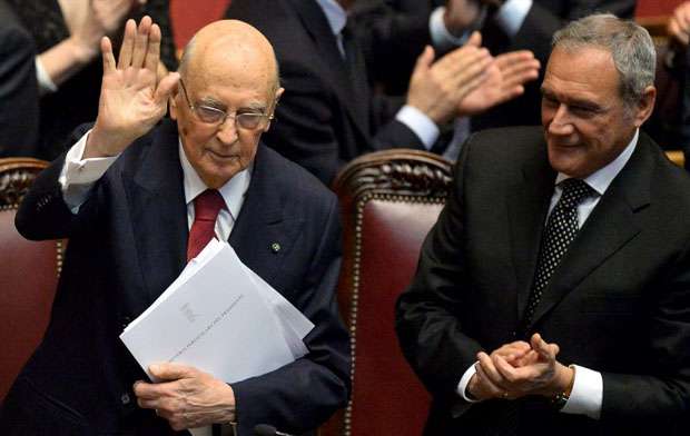 Giorgio Napolitano é  empossado presidente da Itália - ALBERTO PIZZOLI / AFP