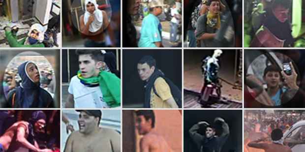 Cinco suspeitos são identificados após divulgação de imagens de vandalismo nos protestos em BH - Divulgação/Polícia Civil