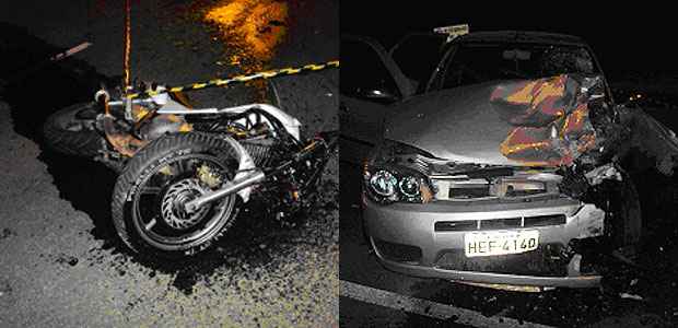 Taxista bêbado invade a contramão e mata motociclista  - Divulgação Polícia Militar 