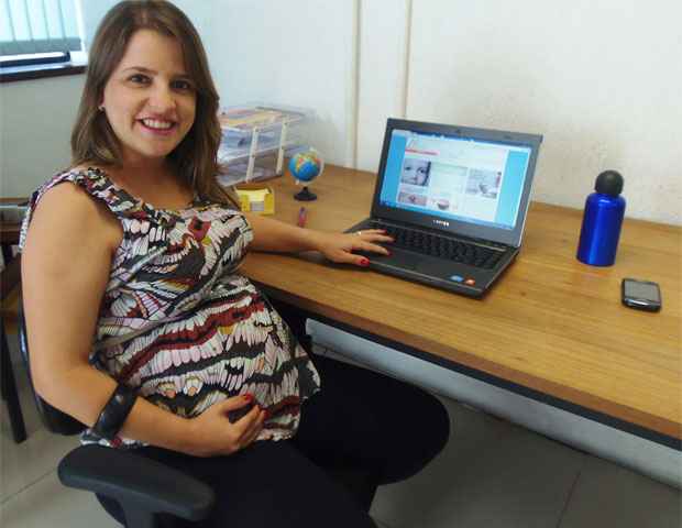Site da Rede Mães de Minas encerra 2013 com 1,5 milhão de visualizações - Grávida de 8 meses, Mariana Seijas, de 29 anos, tem rede como fonte confiável para consultas